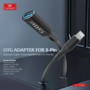تبدیل USB OTG به لایتنینگ ارلدام OT81