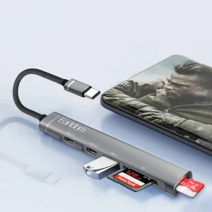 هاب تایپ سی 5 پورت ارلدام مدل ET-HUB21