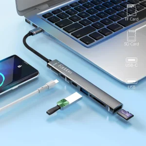 هاب تایپ سی 5 پورت ارلدام مدل ET-HUB21