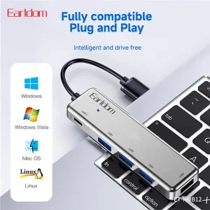 هاب 5 پورت USB2.0 ارلدام مدل HUB12
