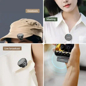 میکروفون یقه‌ای بی سیم ارلدام مدل MC15C دوکاربره تایپ سی