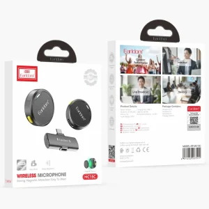 میکروفون یقه‌ای بی سیم ارلدام مدل MC15C دوکاربره تایپ سی