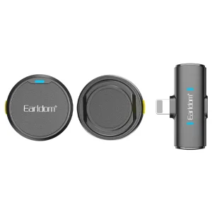 میکروفون یقه‌ای بی سیم ارلدام مدل MC15L دوکاربره لایتنینگ