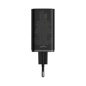 شارژر دیواری بیسوس GaN6 Pro CCGAN6E6 توان 65 وات با کابل