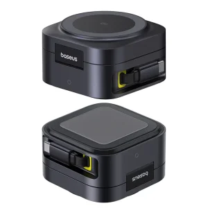 شارژر دیواری بی سیم بیسوس PicoGo BSW-540 توان 67 وات با کابل 100 وات