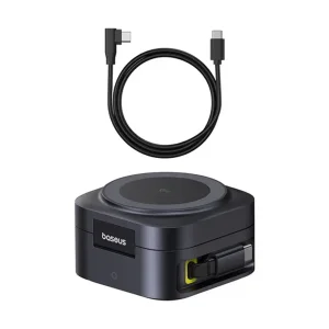 شارژر دیواری بی سیم بیسوس PicoGo BSW-540 توان 67 وات با کابل 100 وات