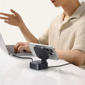 شارژر دیواری بی سیم بیسوس PicoGo BSW-540 توان 67 وات با کابل 100 وات