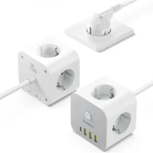 شارژر رومیزی بیسوس Power Combo Cube PowerStrip S321A توان 20 وات