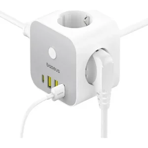 شارژر رومیزی بیسوس Power Combo Cube PowerStrip S321A توان 20 وات