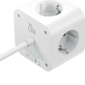 شارژر رومیزی بیسوس Power Combo Cube PowerStrip S321A توان 20 وات