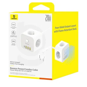 شارژر رومیزی بیسوس Power Combo Cube PowerStrip S321A توان 20 وات