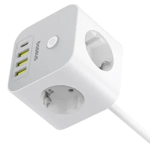 شارژر رومیزی بیسوس Power Combo Cube PowerStrip S321A توان 20 وات