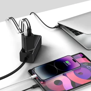 شارژر دیواری بیسوس GaN5 Pro CCGAN65E5 توان 65 وات با کابل 100 وات