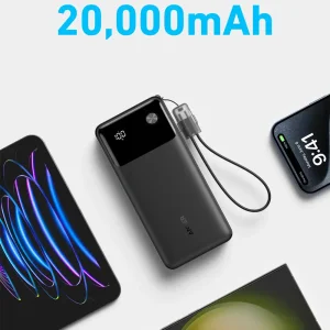 پاوربانک انکر مدل A1384 ظرفیت 20000 میلی آمپر توان 30 وات کابل تایپ سی