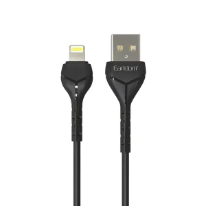 کابل شارژ USB به لایتنینگ ارلدام مدل EC-095i طول 1 متر توان 2.4 آمپر