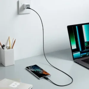 کابل شارژ USB-C به USB-C انکر مدل Durable A81F6 طول 1.8 متر توان 60 وات