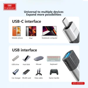 مبدل 3.0 USB به OTG Type-C ارلدام OT72