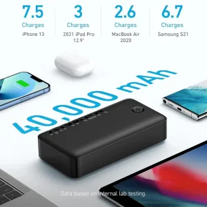 پاوربانک انکر 347 مدل A1377 ظرفیت 40000 میلی آمپر توان 30 وات
