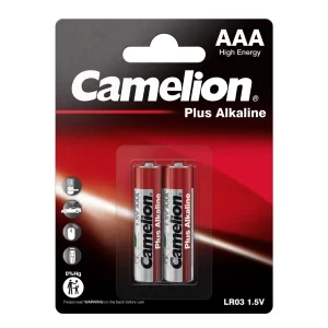 باتری نیم قلمی کملیون مدل Plus Alkaline بسته 2 عددی
