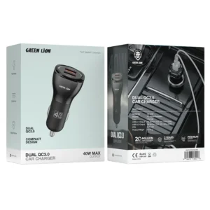 شارژر فندکی دو پورت PD+QC گرین لاین مدل GLC-5 توان 50 وات