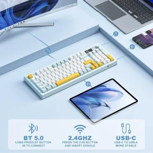 کیبورد بی‌سیم سه حالته گیمینگ اونیکوما مدل G80