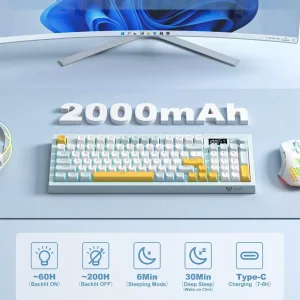 کیبورد بی‌سیم سه حالته گیمینگ اونیکوما مدل G80