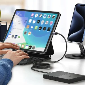 کابل شارژ USB-C به USB-C یوسمز مدل SJ704  طول 1 متر توان 60 وات