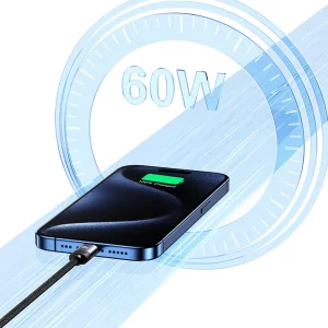 کابل شارژ USB-C به USB-C یوسمز مدل SJ704  طول 1 متر توان 60 وات