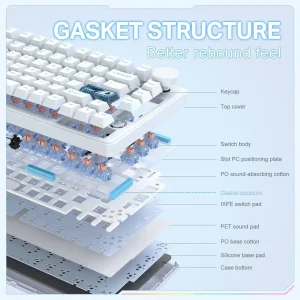 کیبورد مکانیکال بی سیم اونیکوما مدل MT706