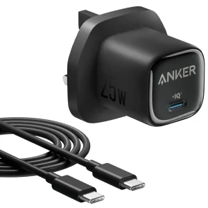 شارژر دیواری انکر مدل B2656 توان 25 وات با کابل USB-C