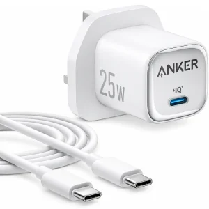 شارژر دیواری انکر مدل B2656 توان 25 وات با کابل USB-C