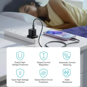 شارژر دیواری انکر مدل B2656 توان 25 وات با کابل USB-C