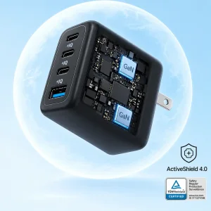 شارژر دیواری انکر Zolo مدل A121C توان 70 وات با 4 پورت