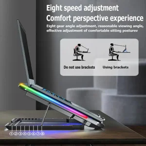 پایه خنک کننده لپ تاپ آیس کورل مدل A9R با 6 فن