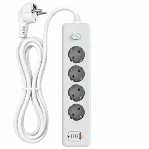 چندراهی برق و USB لایت ویو مدل LightWave LW-EXT-441U2C