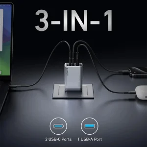 شارژر Anker Prime A2688 توان 100 وات سه پورت