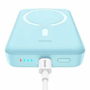 پاوربانک مگنتی بیسوس مدل Magnetic Mini PPCXM1030 ظرفیت 10000 توان 30 وات