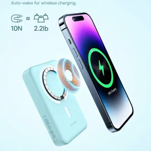 پاوربانک مگنتی بیسوس مدل Magnetic Mini PPCXM1030 ظرفیت 10000 توان 30 وات