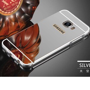 قاب آینه‌ای دور فلزی مناسب برای گوشی سامسونگ Galaxy C7 Pro
