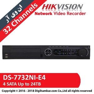 ضبط کننده ویدیویی تحت شبکه NVR هایک ویژن مدل DS-7732NI-E4