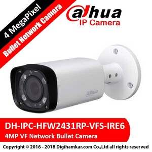 دوربین تحت شبکه بولت داهوا وری فوکال مدل DH-IPC-HFW2431RP-VFS-IRE6