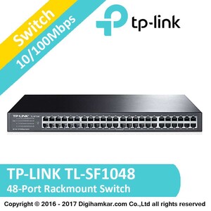 سوييچ 48 پورت مگابيتی و رکمونت تی پی-لينک مدل TP-Link TL-SF1048
