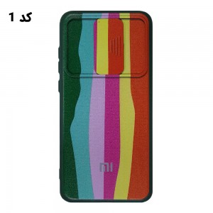 قاب سیلیکونی رنگین کمانی محافظ لنزدار کشویی شیائومی Redmi Note 8 Pro