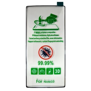 محافظ صفحه نمایش 3D پلیمر PMMA سامسونگ Note 10