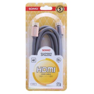 کابل HDMI سومو مدل SH2202 نسخه 2.0 کیفیت 4K طول 2 متر