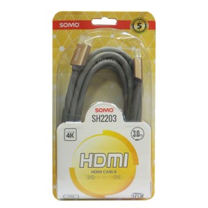 کابل HDMI سومو مدل SH2203 نسخه 2.0 کیفیت 4K طول 3 متر