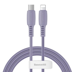 کابل شارژ Type-C به Lightning باسئوس مدل Colourful CATLDC طول 1.2 متر