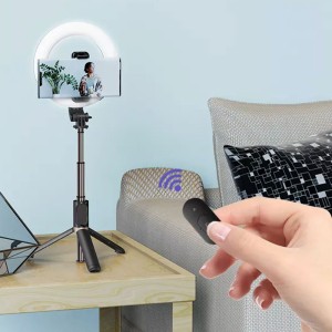 رینگ لایت و پایه نگهدارنده سلفی یسیدو YESIDO SELFIE STICK SF12 با ریموت