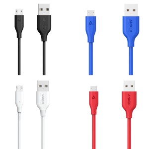 کابل تبدیل USB به microUSB انکر مدل PowerLine A8132H21 طول 0.9 متر