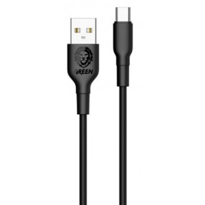 کابل شارژ USB به Type-C گرین لاین مدل GNCTYC2BK طول 3 متر توان 2 آمپر